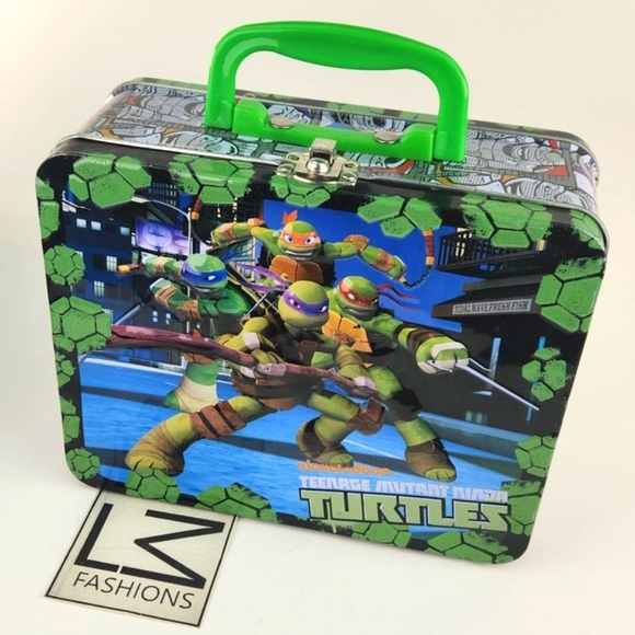 NICKELODEON Teenage Mutant Ninja Turtles 90s EUC Metal Lunchbox - Picture 3 of 16